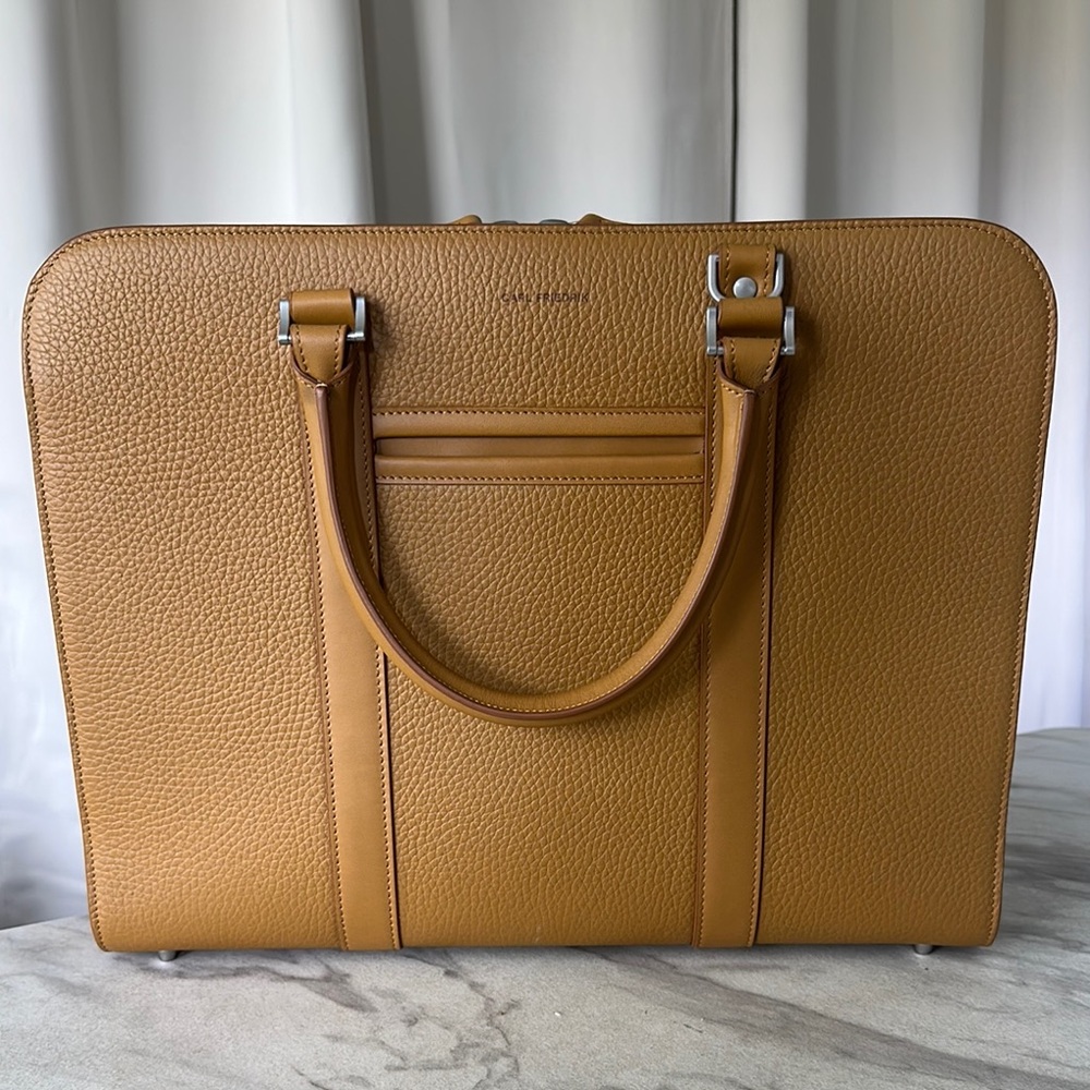 Tan Leather Men's Bag by Carl Friedrik